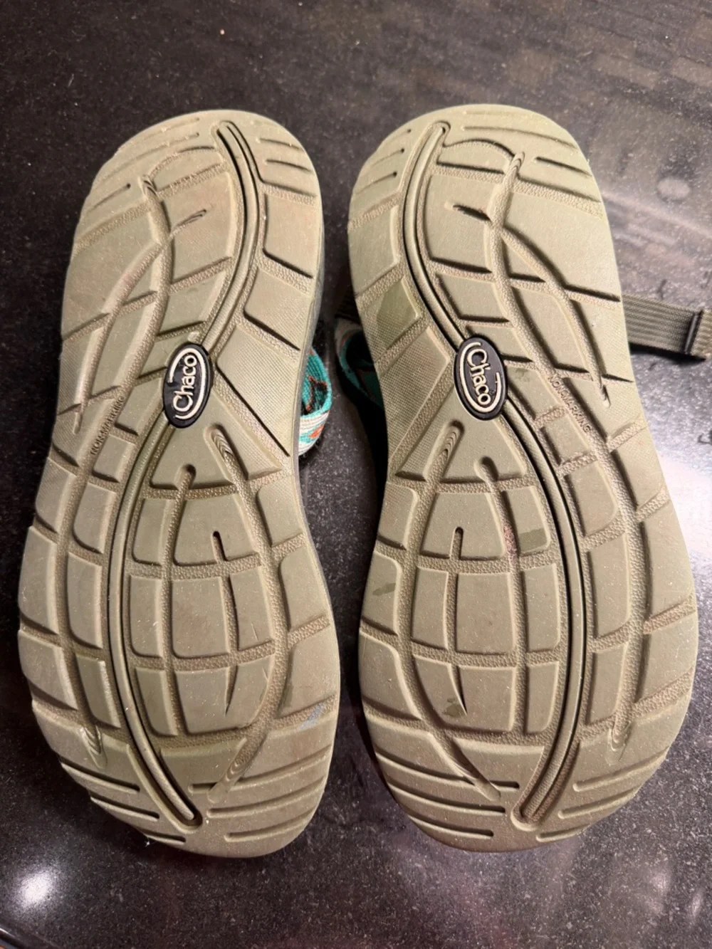 Teva Women's Tegu Green and Multi Strappy Z1 Sandals
